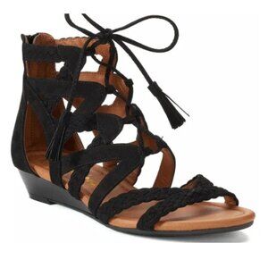 Sonoma Goods For Life "Sally" Faux Black Suede Gladiator Sandals